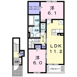 モンフレール沖代の物件間取画像